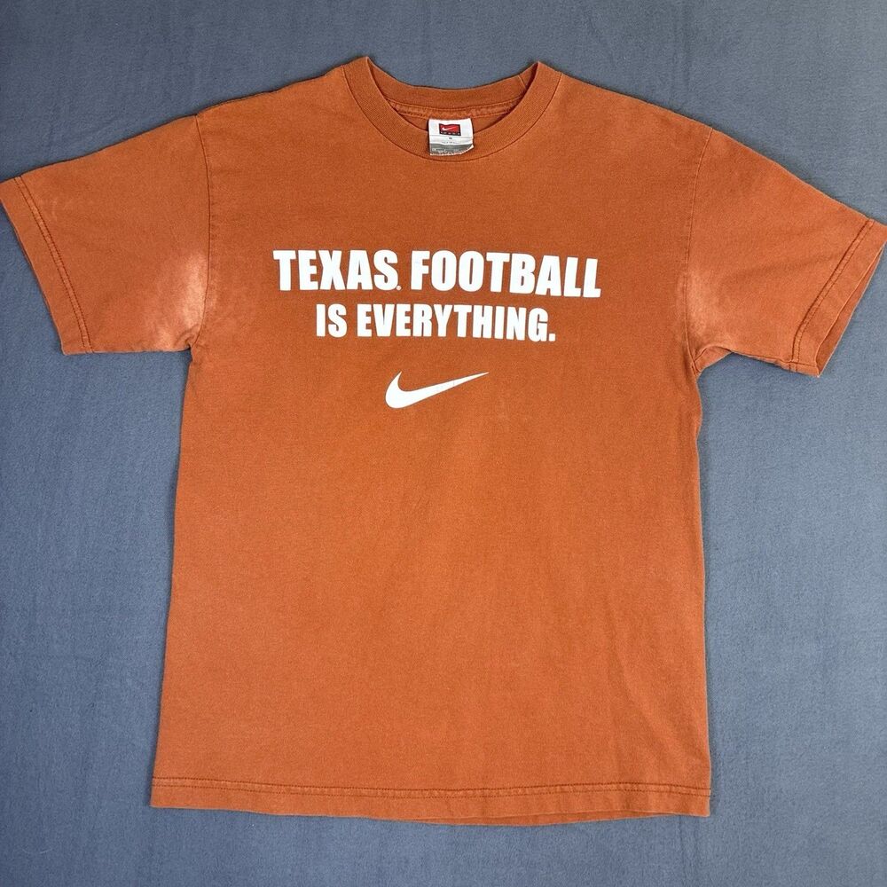 Texas Longhorns SEC Football NCAA Football Orange Shirt Size S Nike Swoosh UT